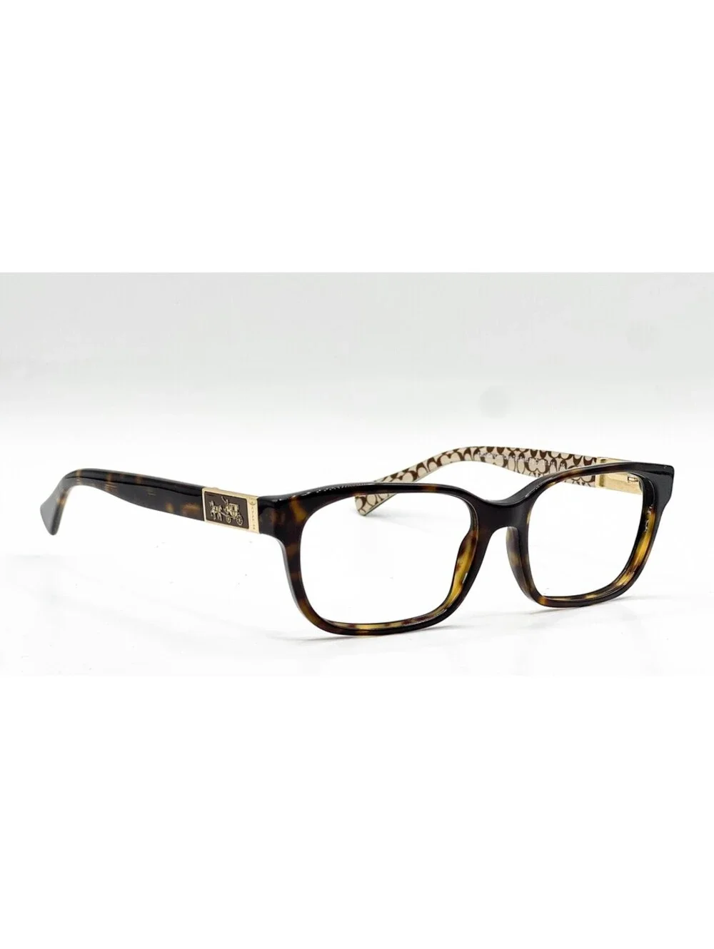 Coach HC 6062 5262 Dark Tortoise Sand Signature C Eyeglass Frames 51-16-135